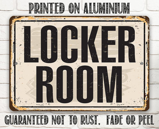 Locker Room - Metal Sign | Lone Star Art.