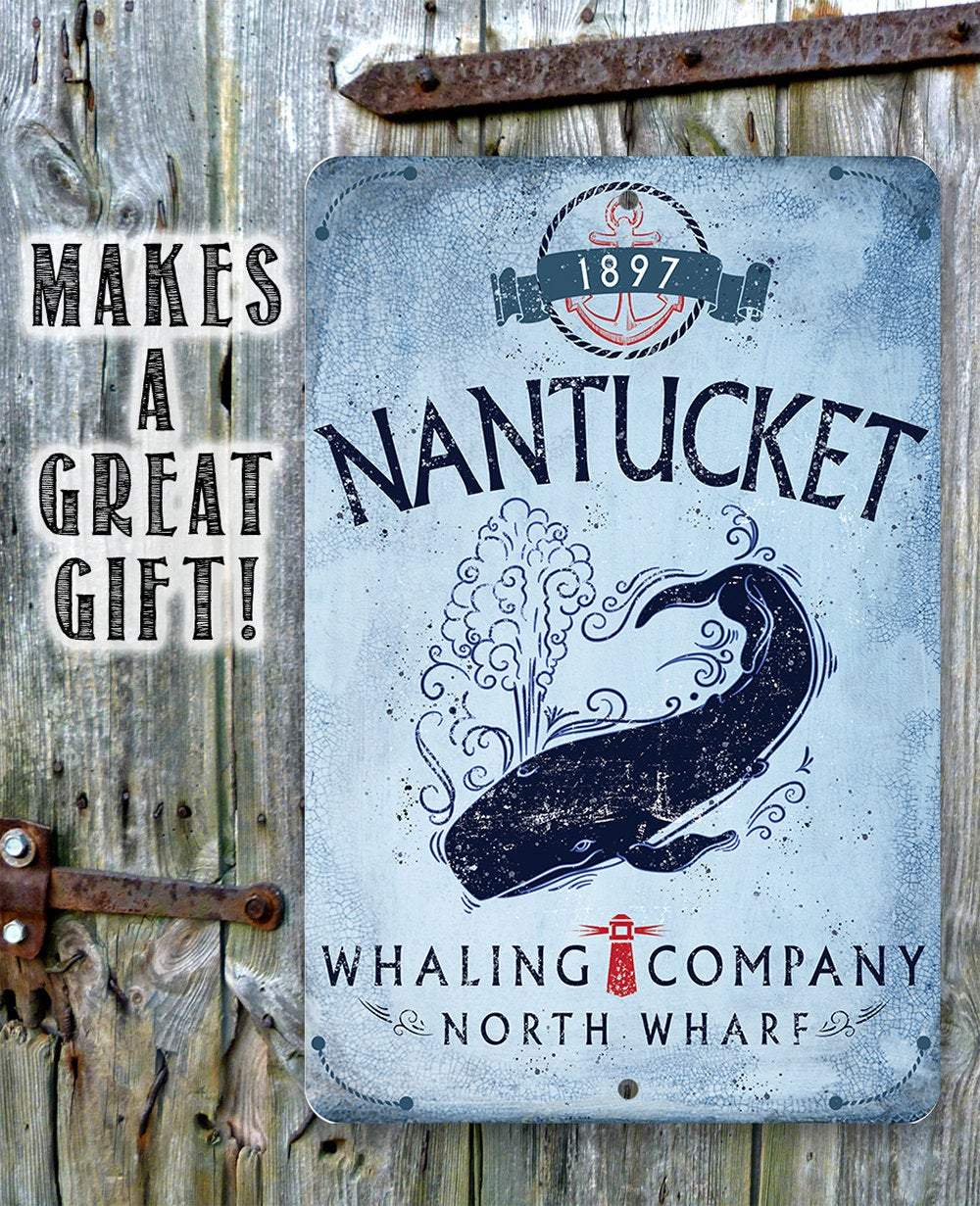 Nantucket Whaling Company - Metal Sign | Lone Star Art.