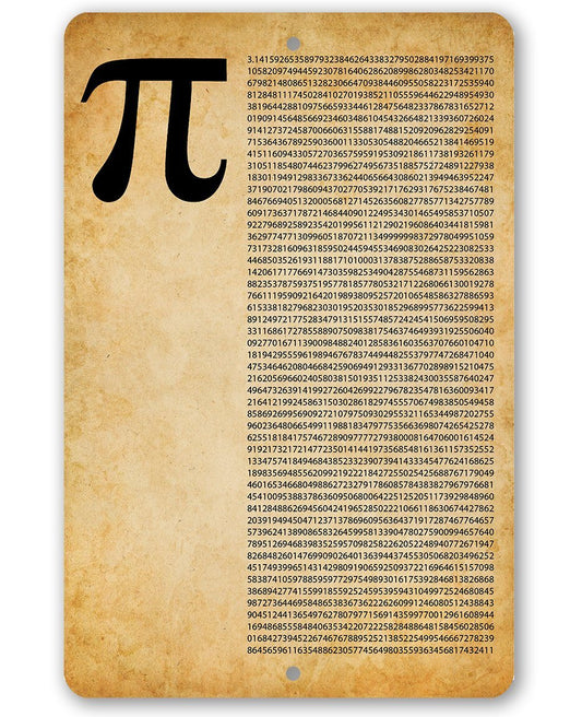 Pi (Digits) - Metal Sign | Lone Star Art.