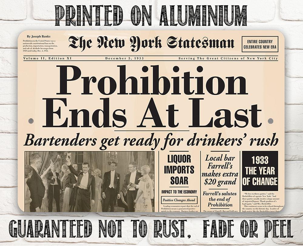 Lone Star Art End of Prohibition - Farewell 18th Amendment - 11x14 Unframed  Art Print - Great Home Bar Decor 