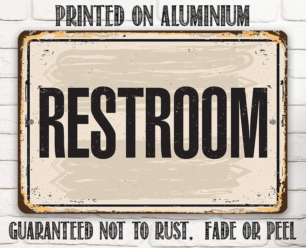 Restroom - Metal Sign | Lone Star Art.
