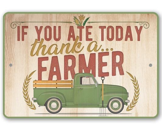 Thank a Farmer - Metal Sign | Lone Star Art.