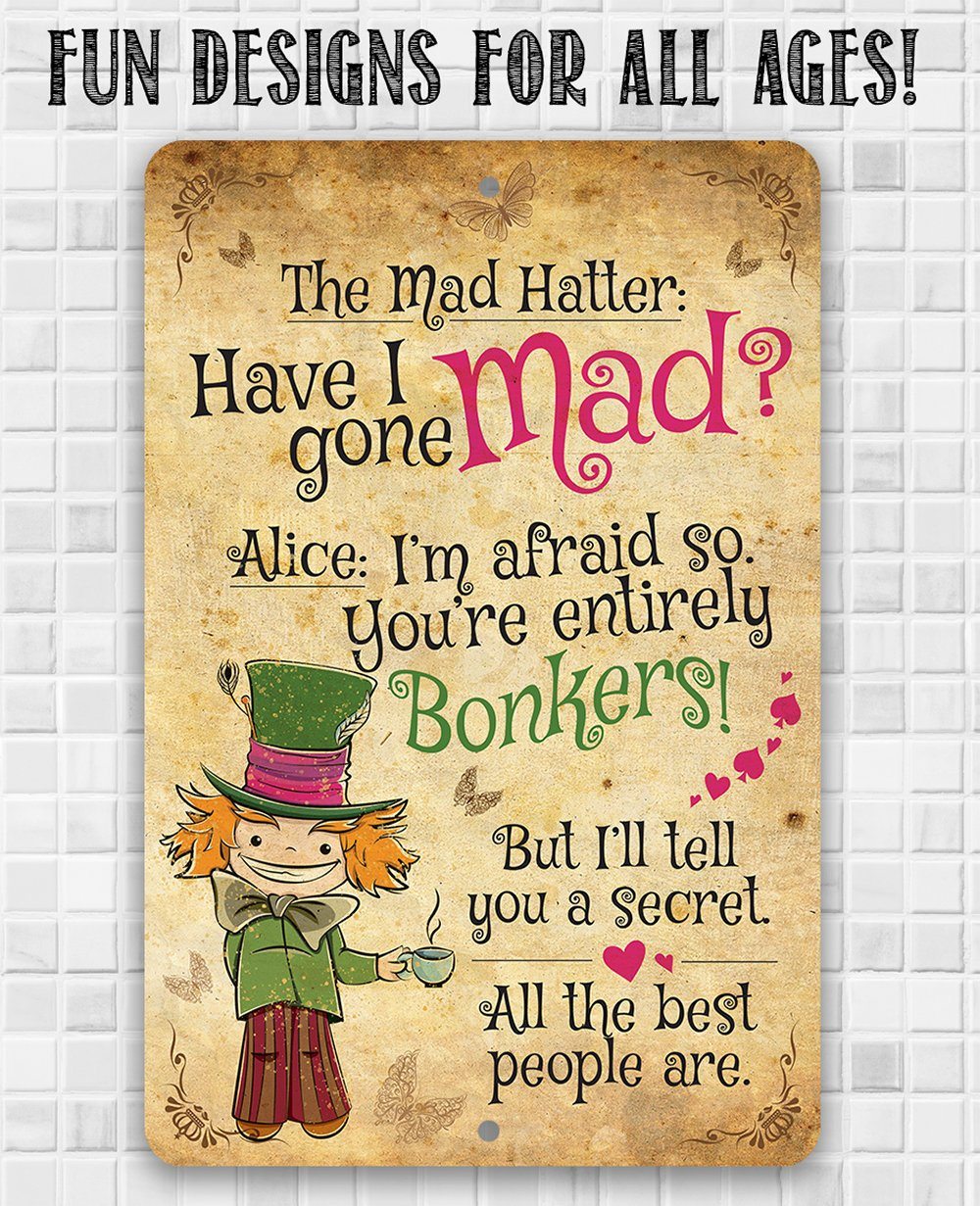 Alice In Wonderland Decor Welcome To The Mad House Metal Sign Use