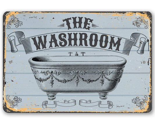 The Washroom - Metal Sign | Lone Star Art.