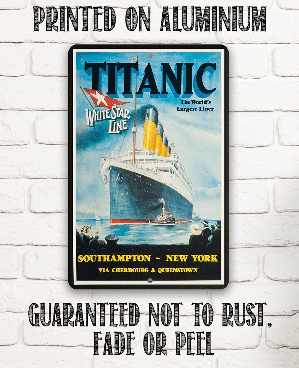Titanic Railing Sign Titanic Poster - Metal Sign | Lone Star Art.