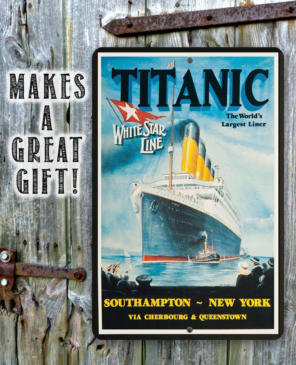 Titanic Railing Sign Titanic Poster - Metal Sign | Lone Star Art.