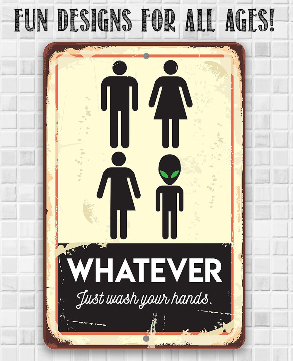 Whatever Just Wash Your Hands - Metal Sign | Lone Star Art.