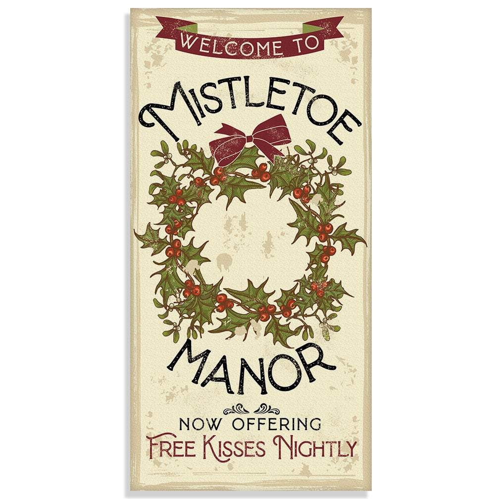 Mistletoe Manor - Canvas | Lone Star Art.