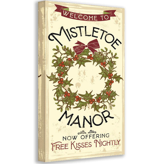 Mistletoe Manor - Canvas | Lone Star Art.