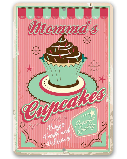 Momma's Cupcakes - Metal Sign | Lone Star Art.