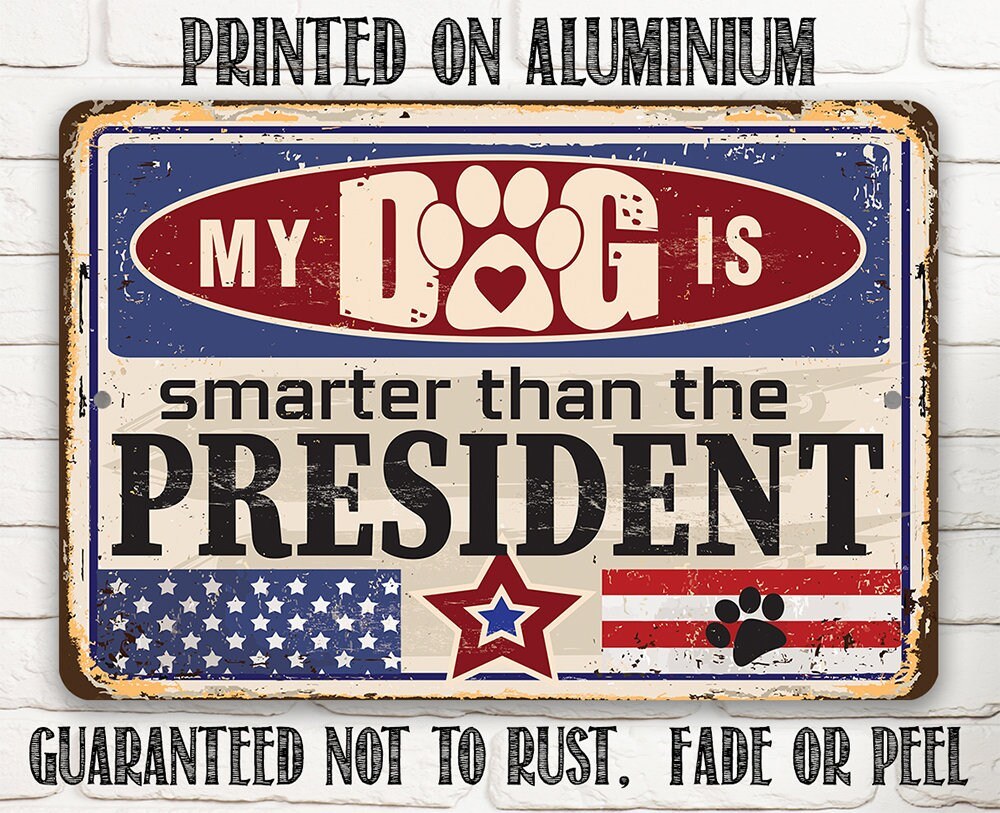 My Dog is Smarter than the President - Metal Sign Metal Sign Lone Star Art 