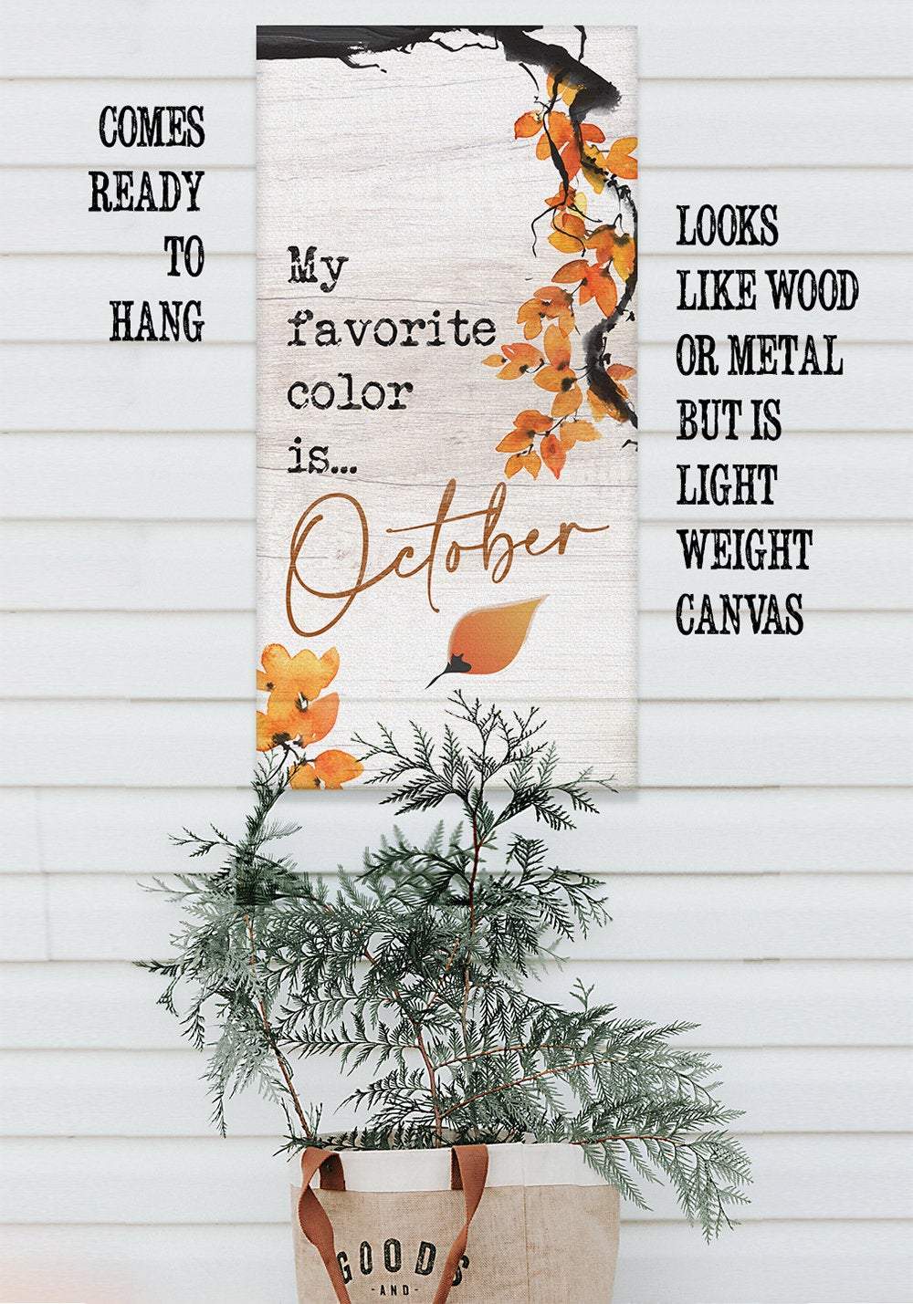 My Favorite Color is October - Canvas | Lone Star Art.