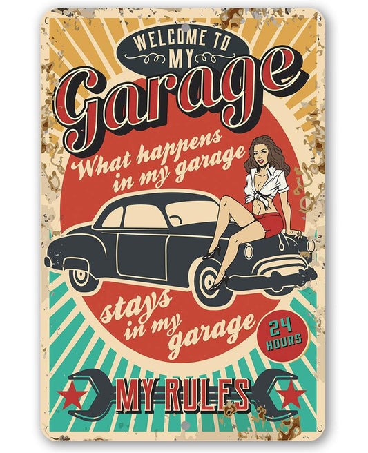 My Garage My Rules - Metal Sign | Lone Star Art.