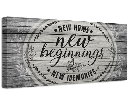 New Home New Beginnings - Canvas | Lone Star Art.