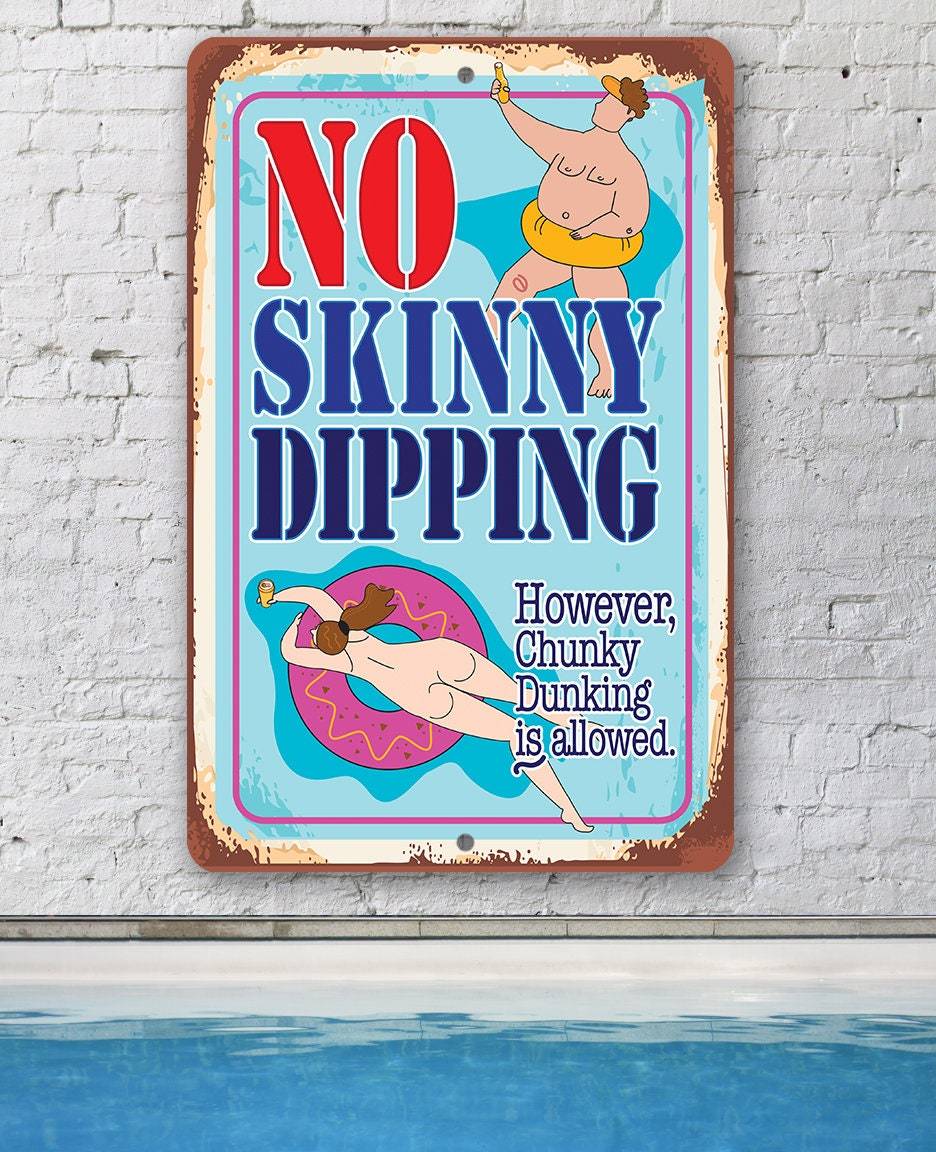 Personalized - Hot Tub, We Don't Skinny Dip We Chunky Dunk - Metal