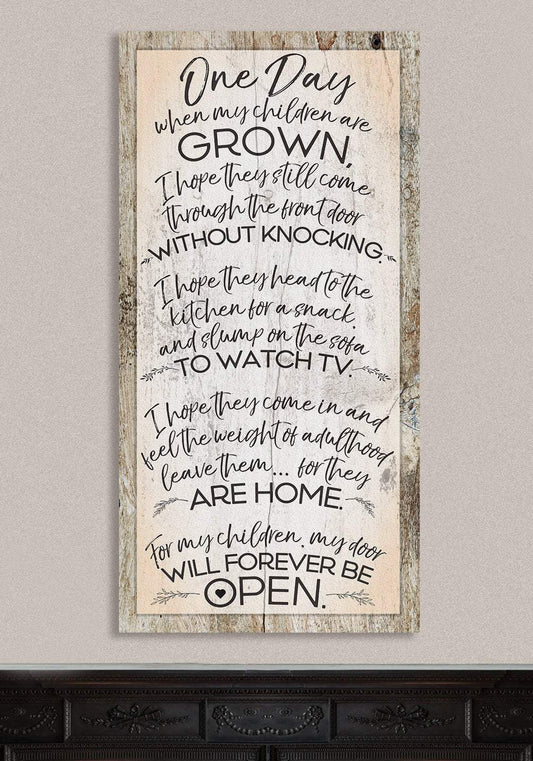 One Day Children Grown - Canvas | Lone Star Art.