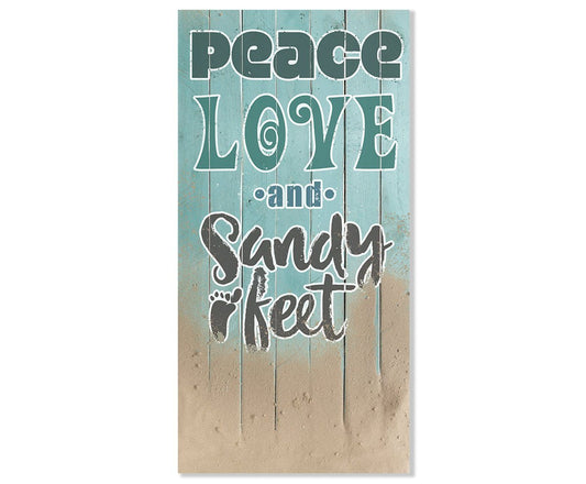 Peace Love Sandy Feet - Canvas | Lone Star Art.