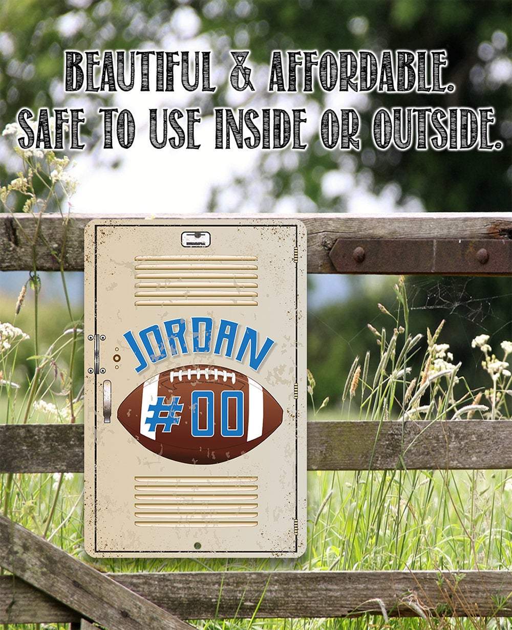 Personalized - American Football - Metal Sign | Lone Star Art.