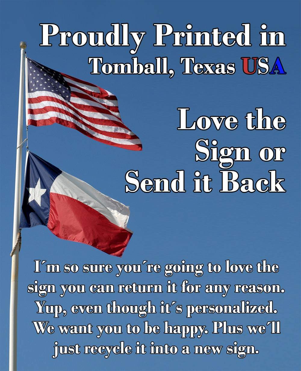 Personalized - American Football - Metal Sign | Lone Star Art.