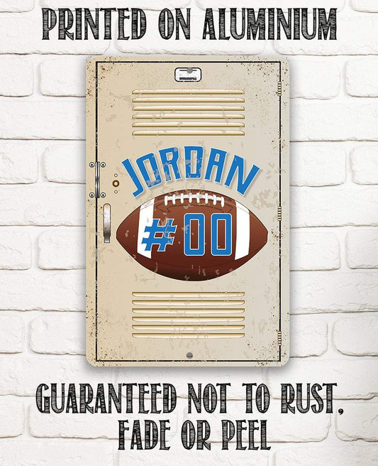 Personalized - American Football - Metal Sign | Lone Star Art.