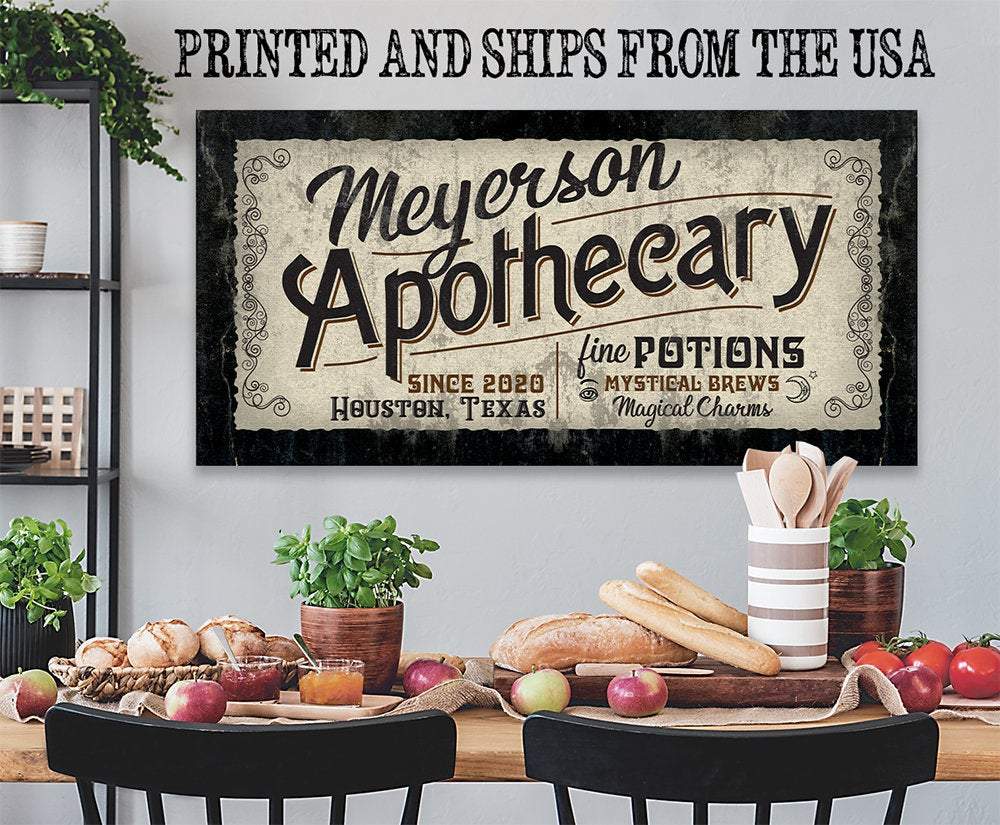 Personalized - Apothecary - Canvas | Lone Star Art.