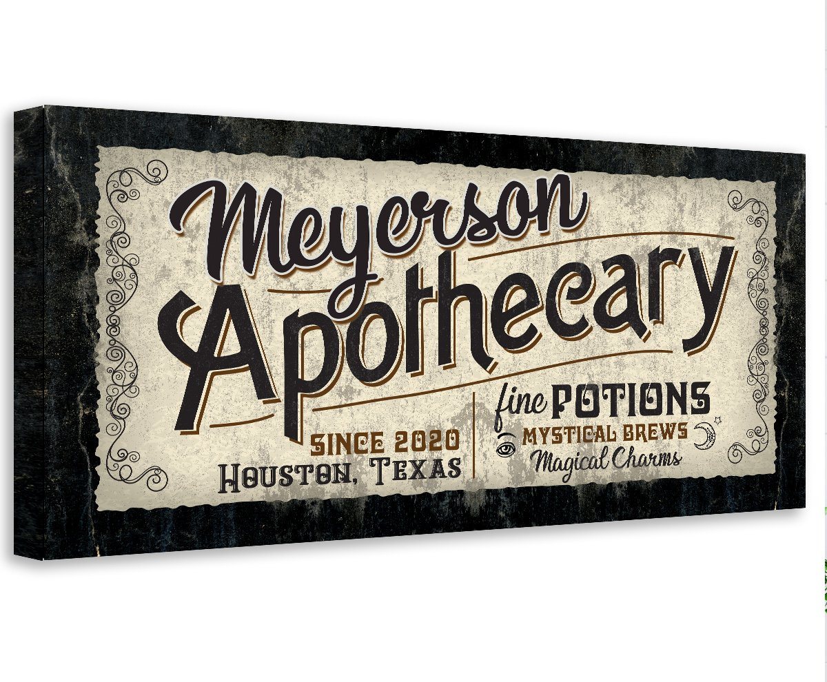 Personalized - Apothecary - Canvas | Lone Star Art.
