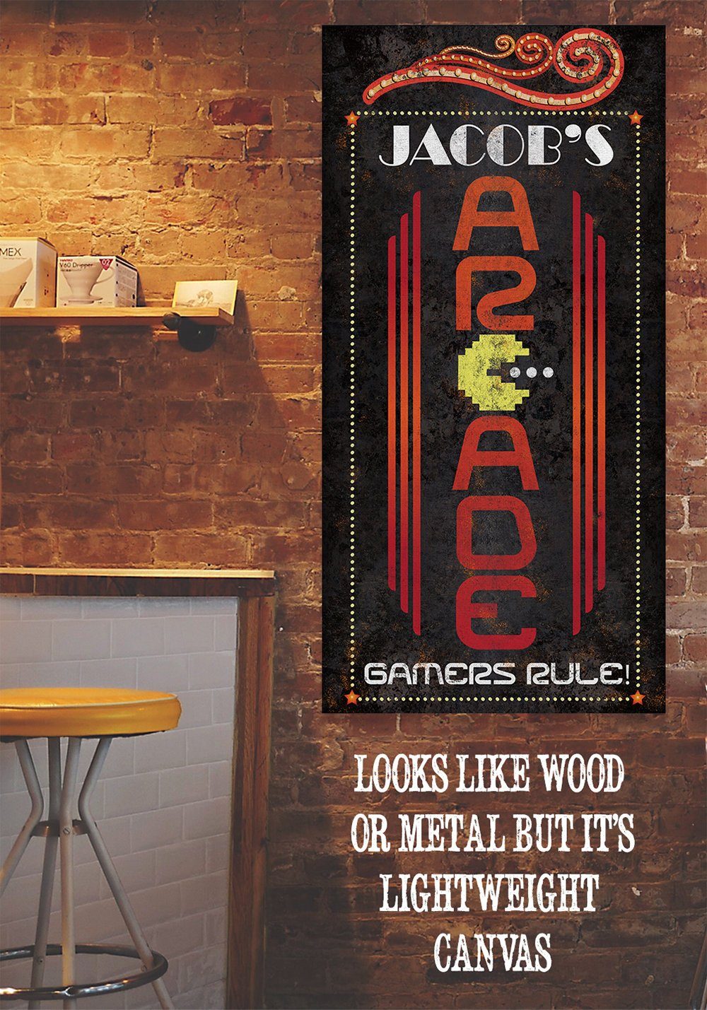 Personalized - Arcade - Canvas | Lone Star Art.