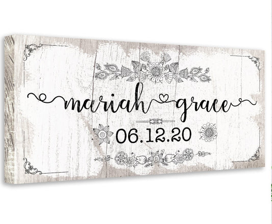 Personalized - Baby Name - Canvas | Lone Star Art.