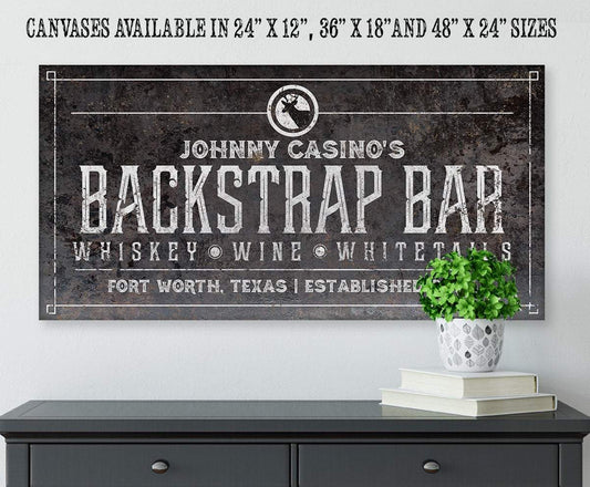 Personalized - Backstrap Bar - Canvas | Lone Star Art.