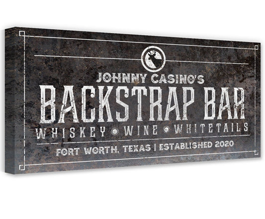 Personalized - Backstrap Bar - Canvas | Lone Star Art.