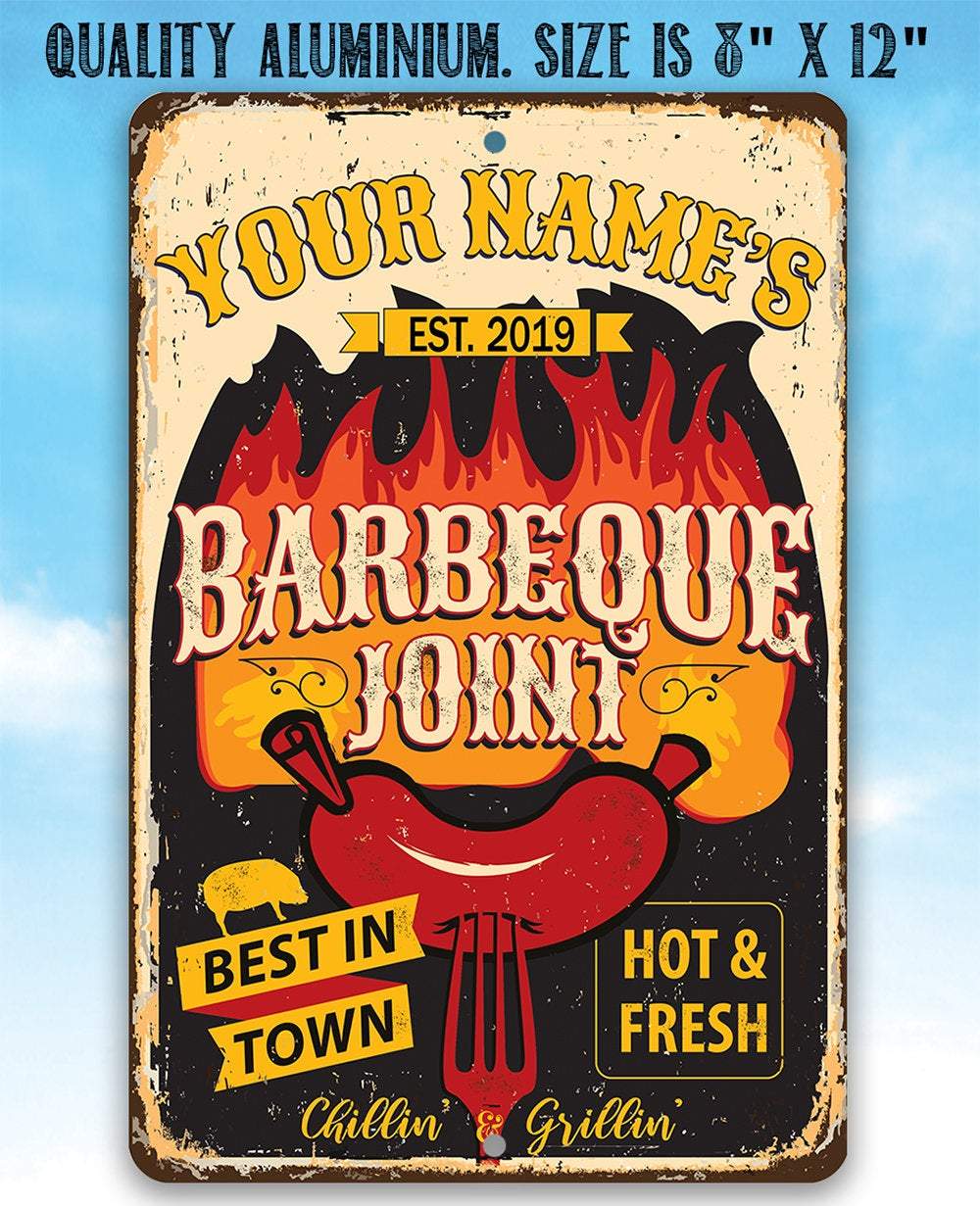 Personalized - BBQ Joint - Metal Sign | Lone Star Art.