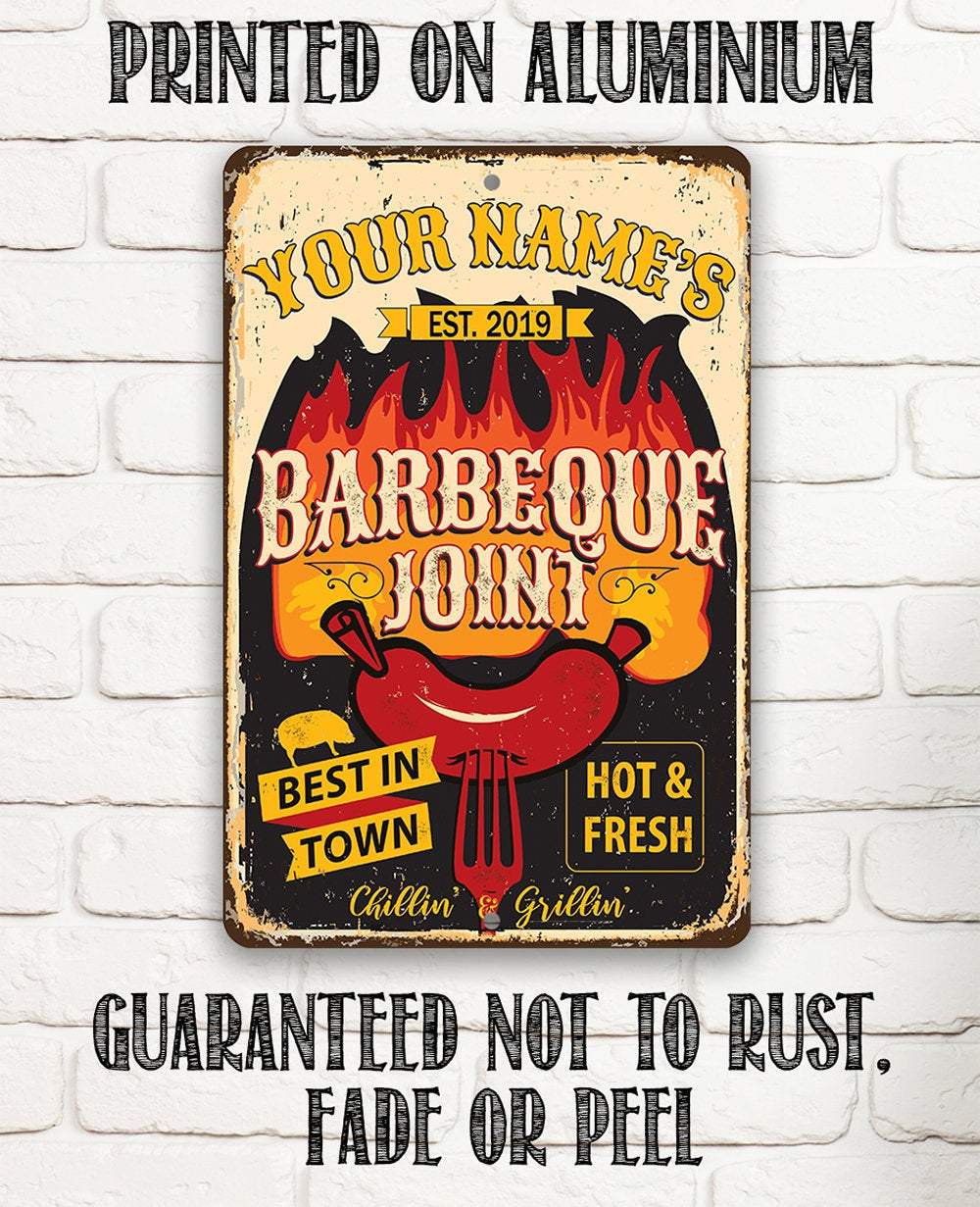 Personalized - BBQ Joint - Metal Sign | Lone Star Art.