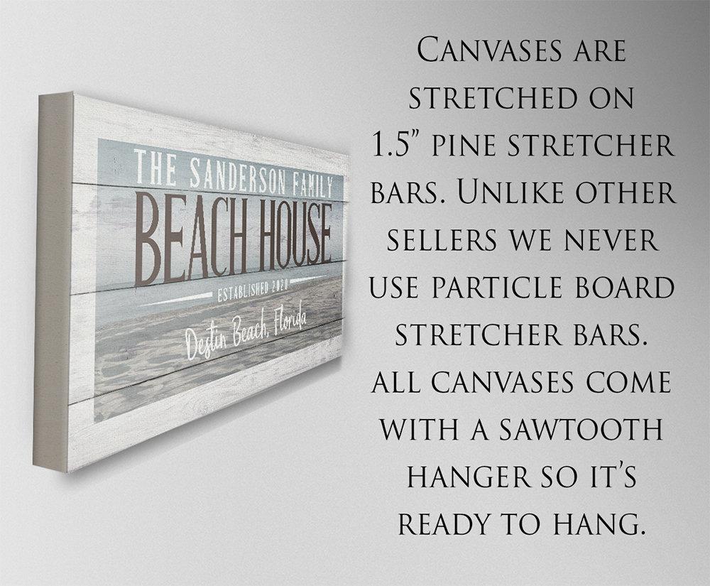 Personalized - Beach House - Canvas | Lone Star Art.