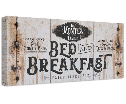 Personalized - Bed Breakfast - Canvas | Lone Star Art.