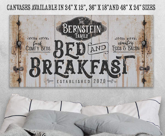 Personalized - Bed Breakfast - Canvas | Lone Star Art.