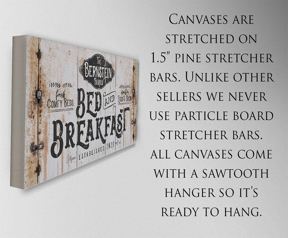 Personalized - Bed Breakfast - Canvas | Lone Star Art.
