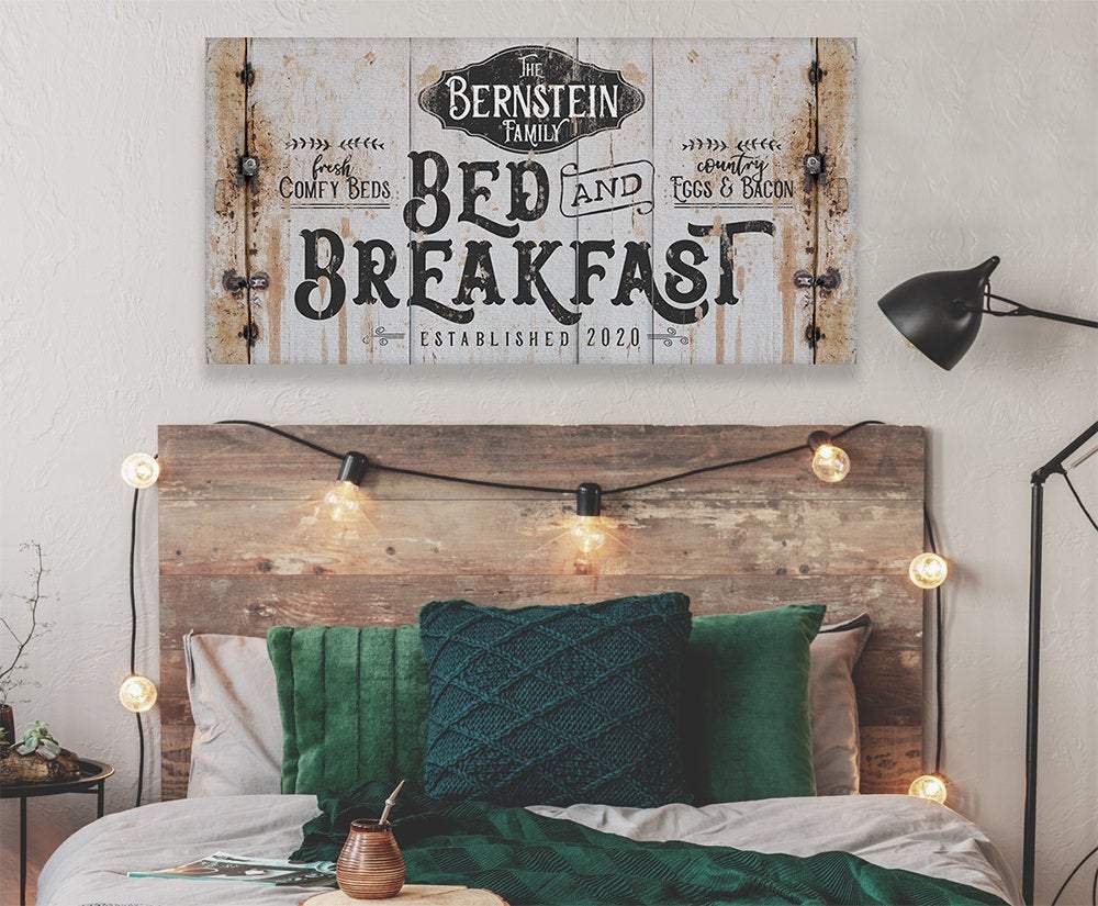 Personalized - Bed Breakfast - Canvas | Lone Star Art.