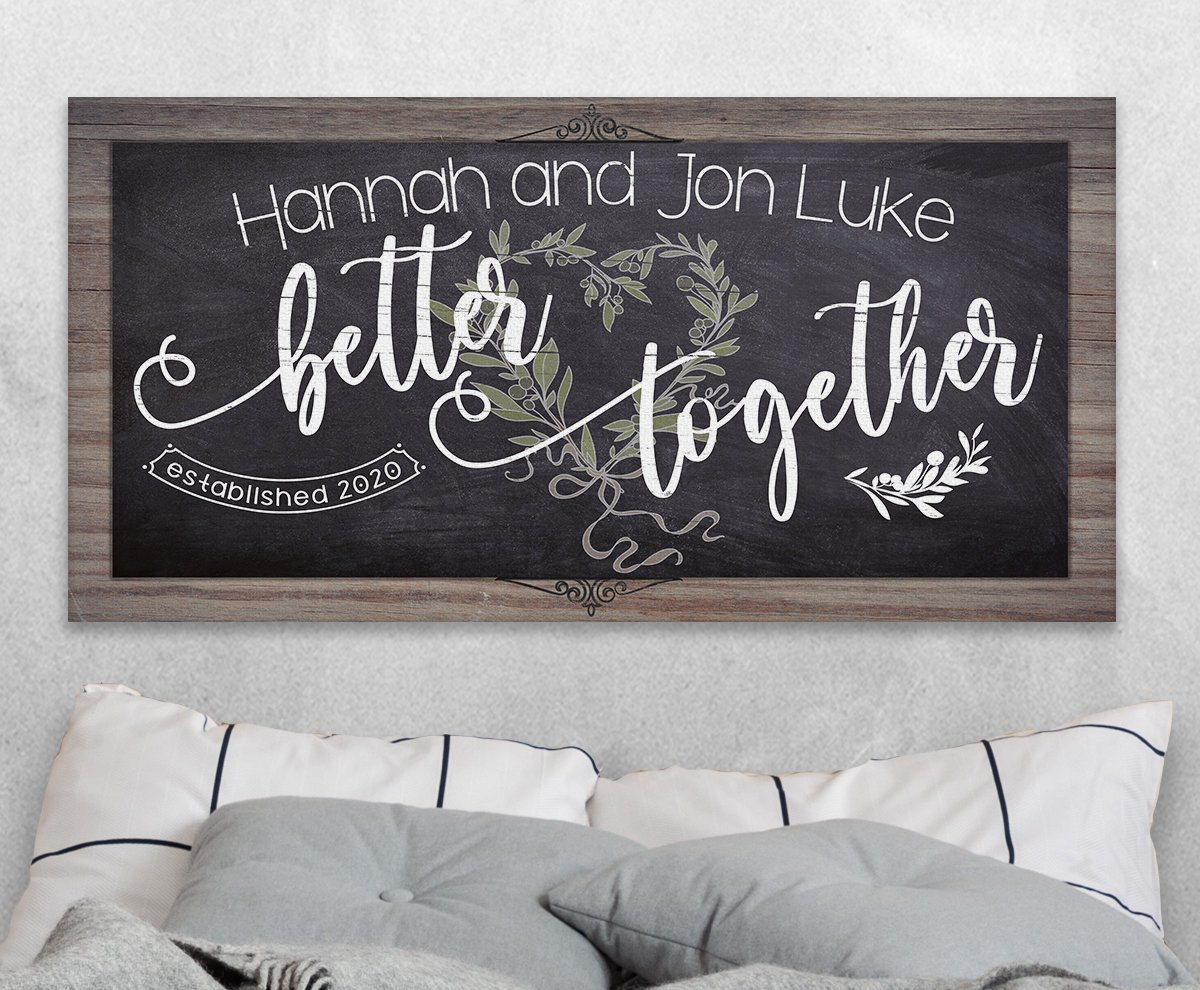 Personalized - Better Together - Canvas | Lone Star Art.