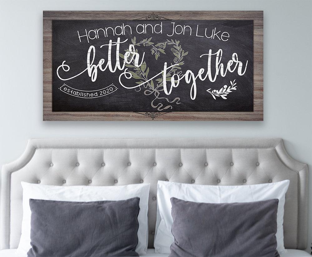 Personalized - Better Together - Canvas | Lone Star Art.