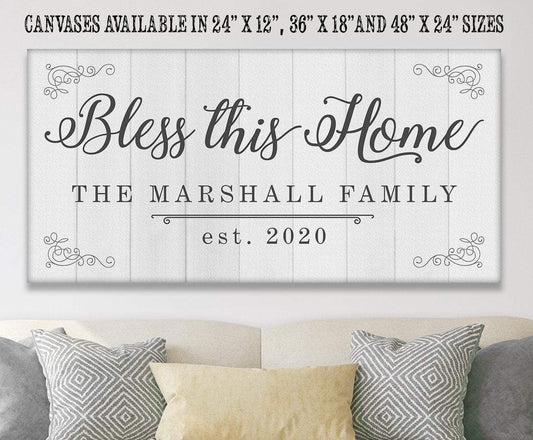 Personalized - Bless This Home - Canvas | Lone Star Art.