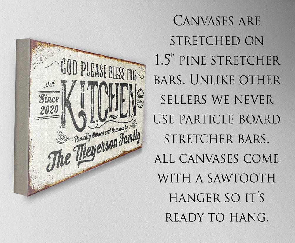 Personalized - Bless This Kitchen - Canvas | Lone Star Art.