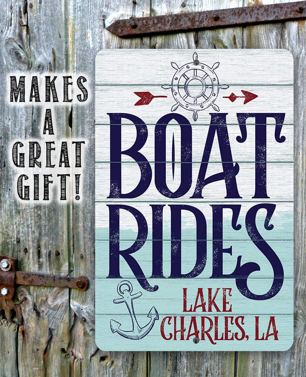Boay Ride Sign Personalized - Boat Rides - Metal Sign | Lone Star Art.