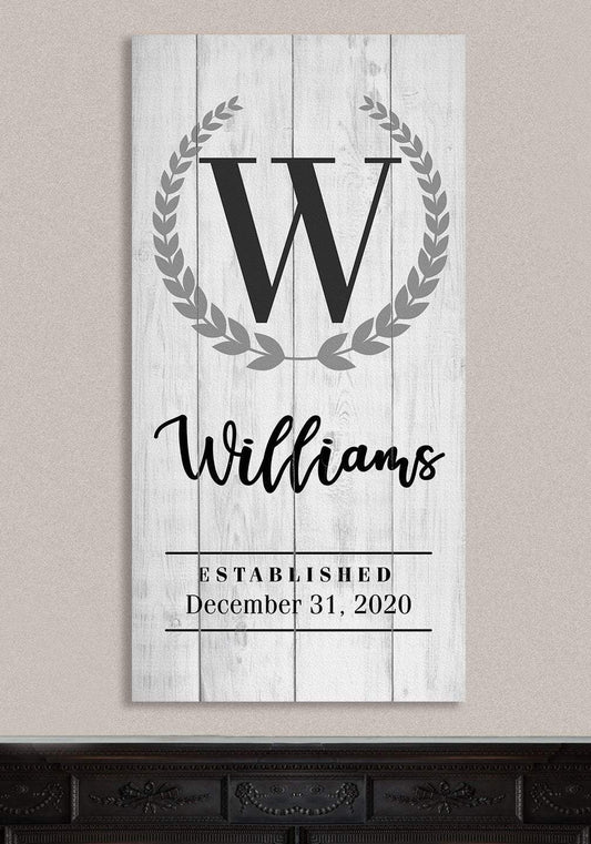 Personalized - Capital Letter Family - Canvas | Lone Star Art.