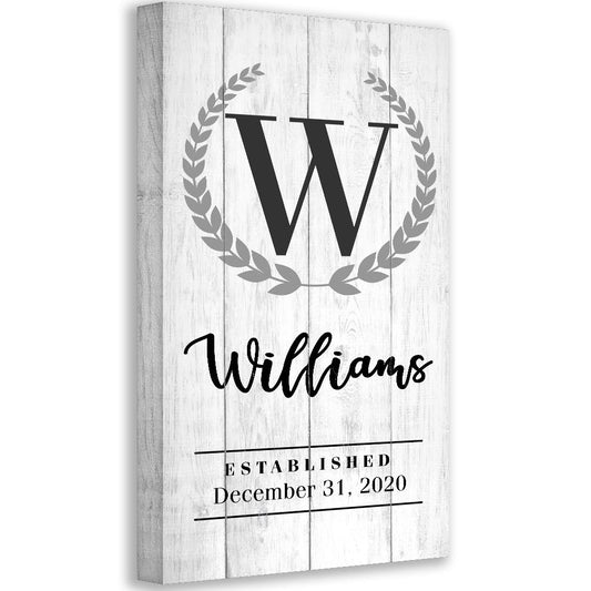 Personalized - Capital Letter Family - Canvas | Lone Star Art.