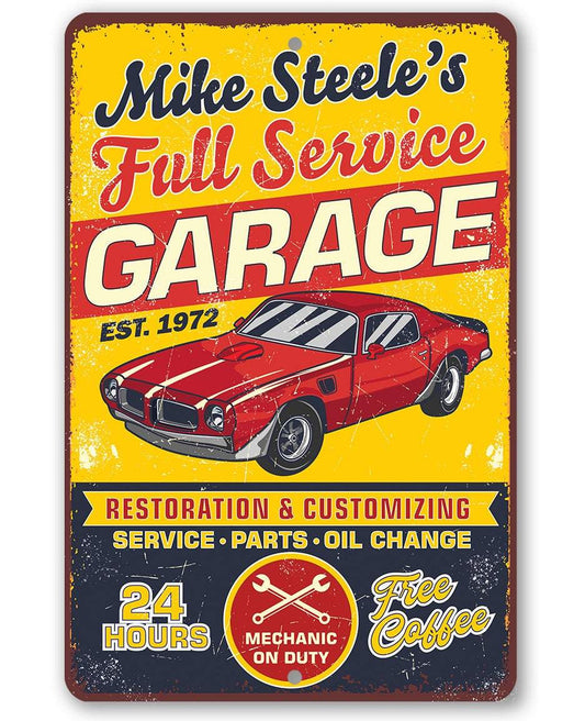 Personalized - Car Repair Garage - Metal Sign | Lone Star Art.