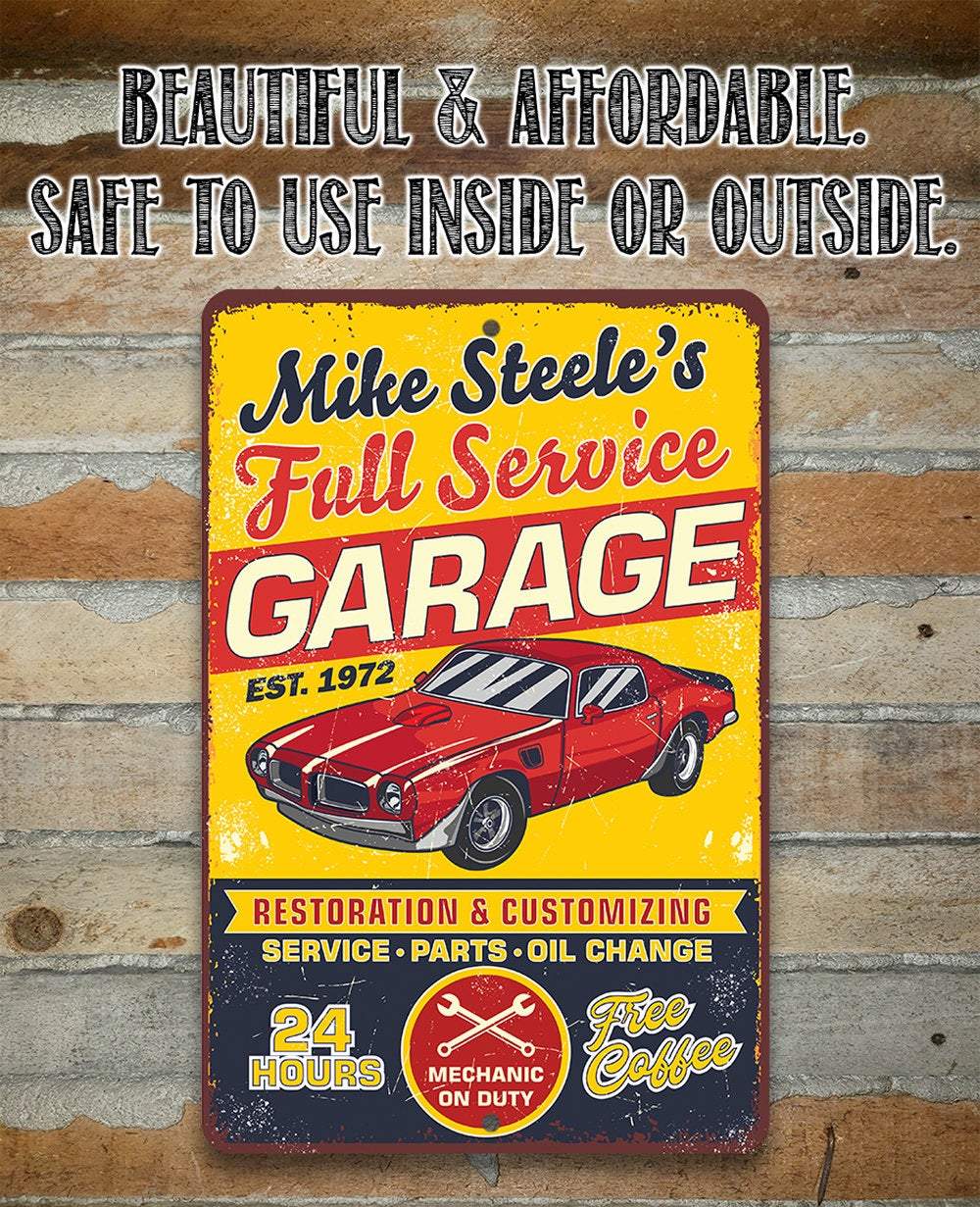 Personalized - Car Repair Garage - Metal Sign | Lone Star Art.