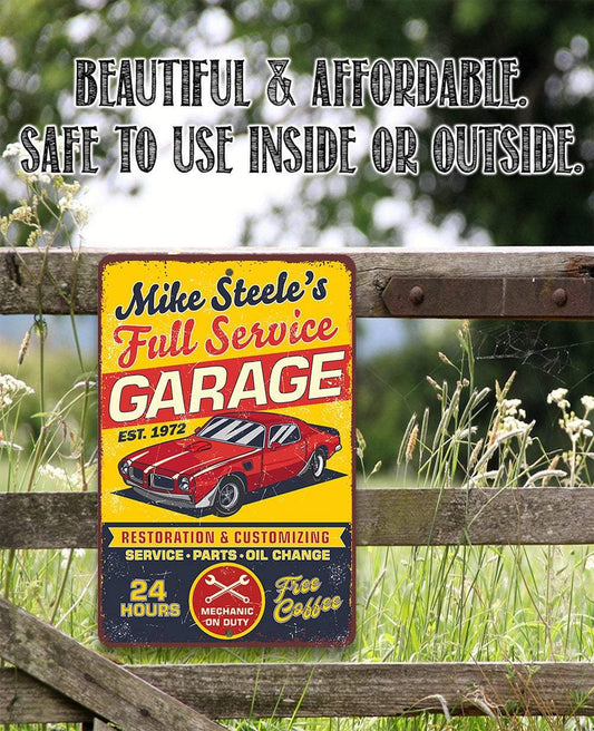 Personalized - Car Repair Garage - Metal Sign | Lone Star Art.