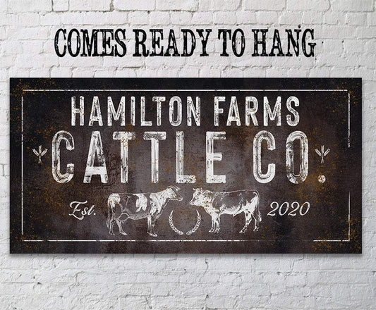 Personalized - Cattle Co - Canvas | Lone Star Art.