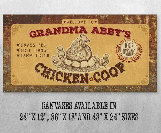 Personalized - Chicken Coop - Canvas | Lone Star Art.