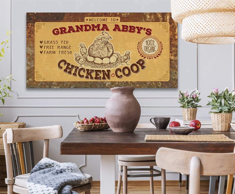 Personalized - Chicken Coop - Canvas | Lone Star Art.